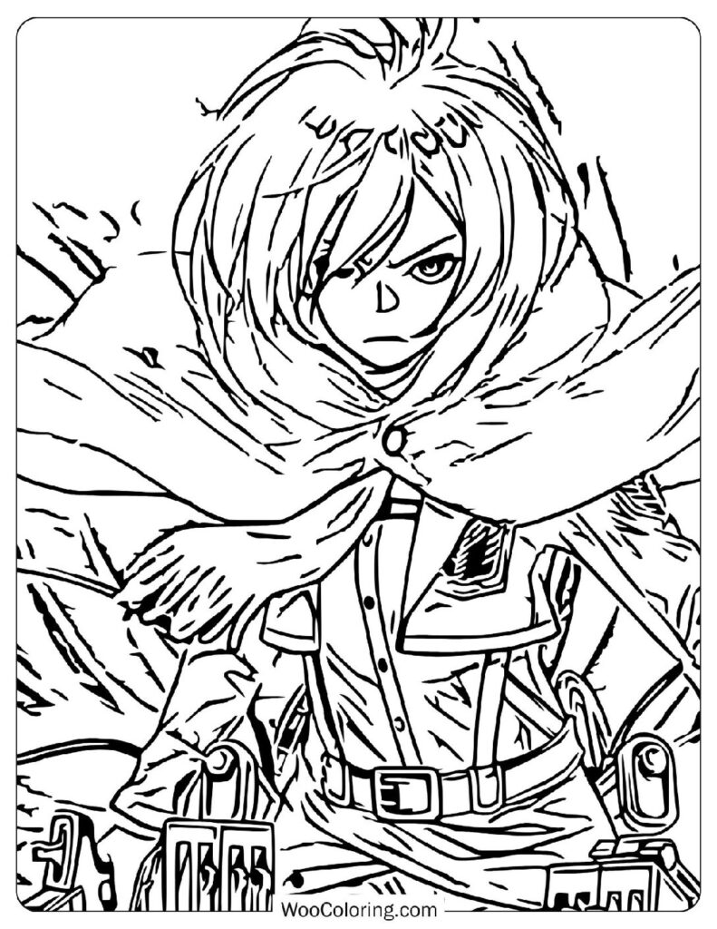 Mikasa Ackerman – The Fierce Warrior and Protector from Attack on Titan To Color