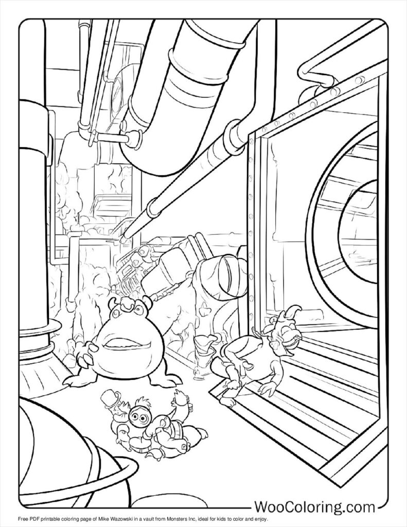 Mike in the vault To Color