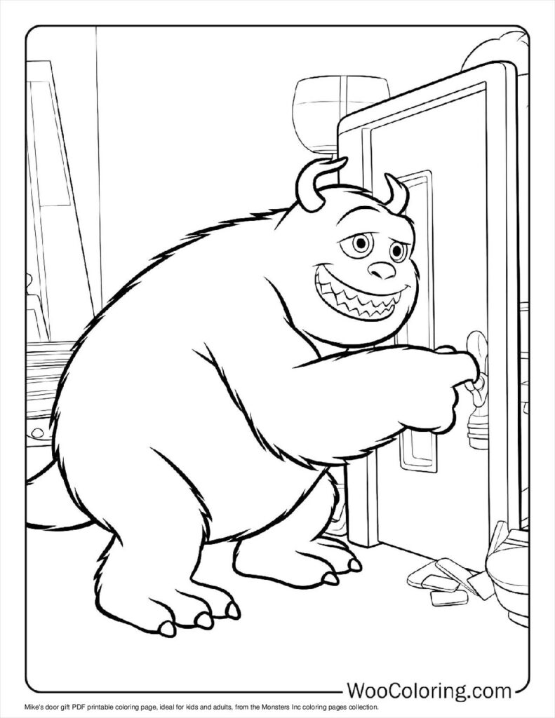 Mike’s door gift Coloring Sheet