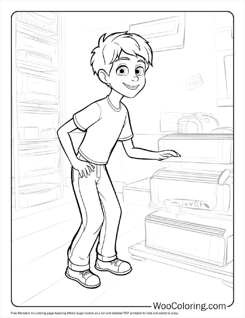 Mike’s laugh routine Coloring Page