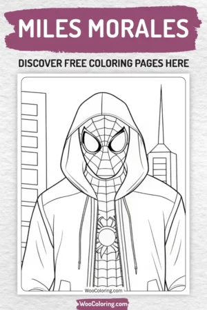 Miles Morales coloring pages designs for kids