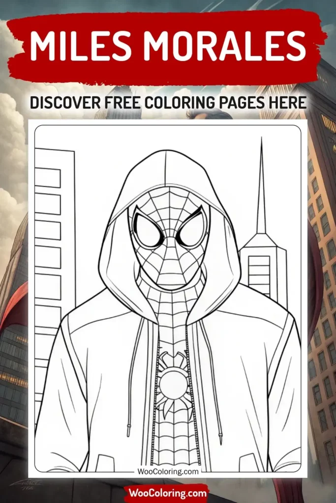 Miles Morales coloring pages designs with superhero