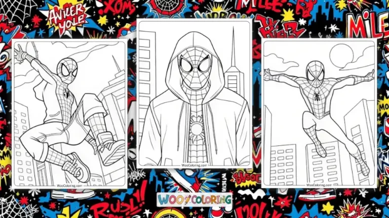 Miles Morales Coloring Pages Design Image