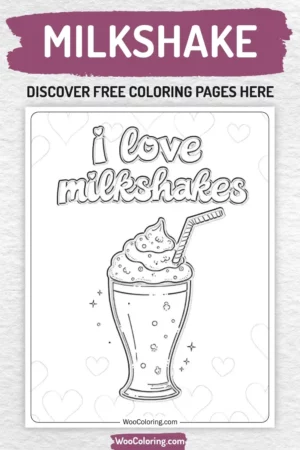 Milkshake coloring pages designs for kids