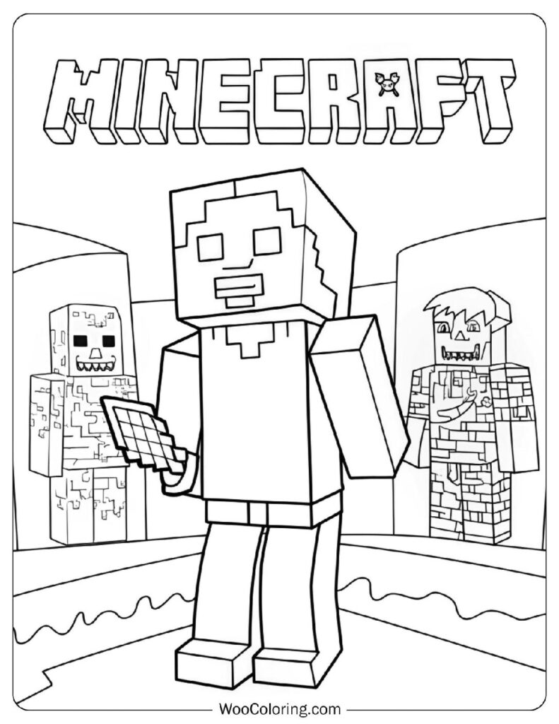 Minecraft Coloring Page