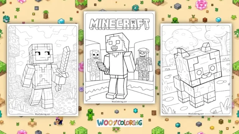 Minecraft Coloring Pages Design Image