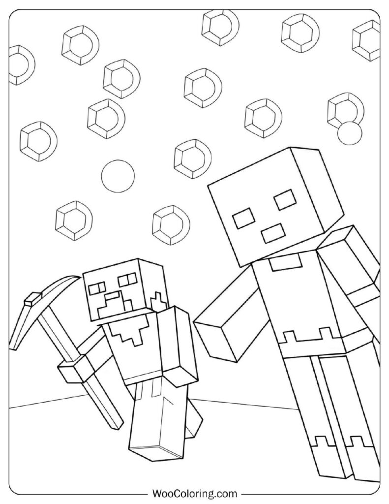 Minecraft Dungeons Coloring Page
