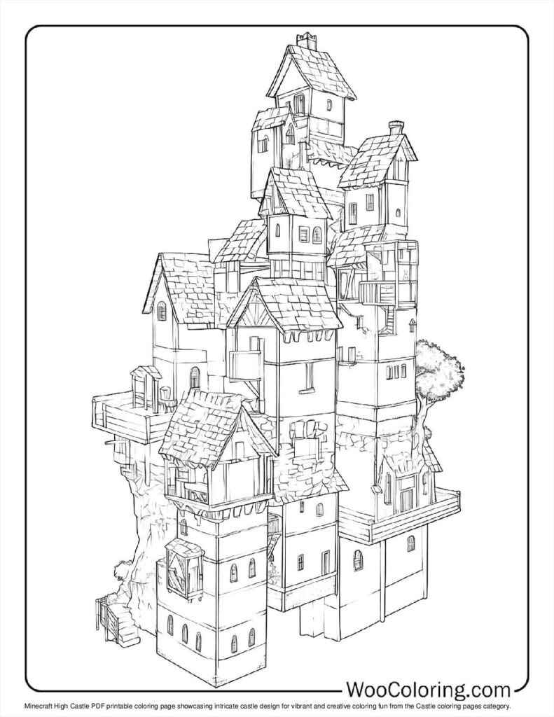 100  Castle coloring pages  Free PDF To Print  - 68
