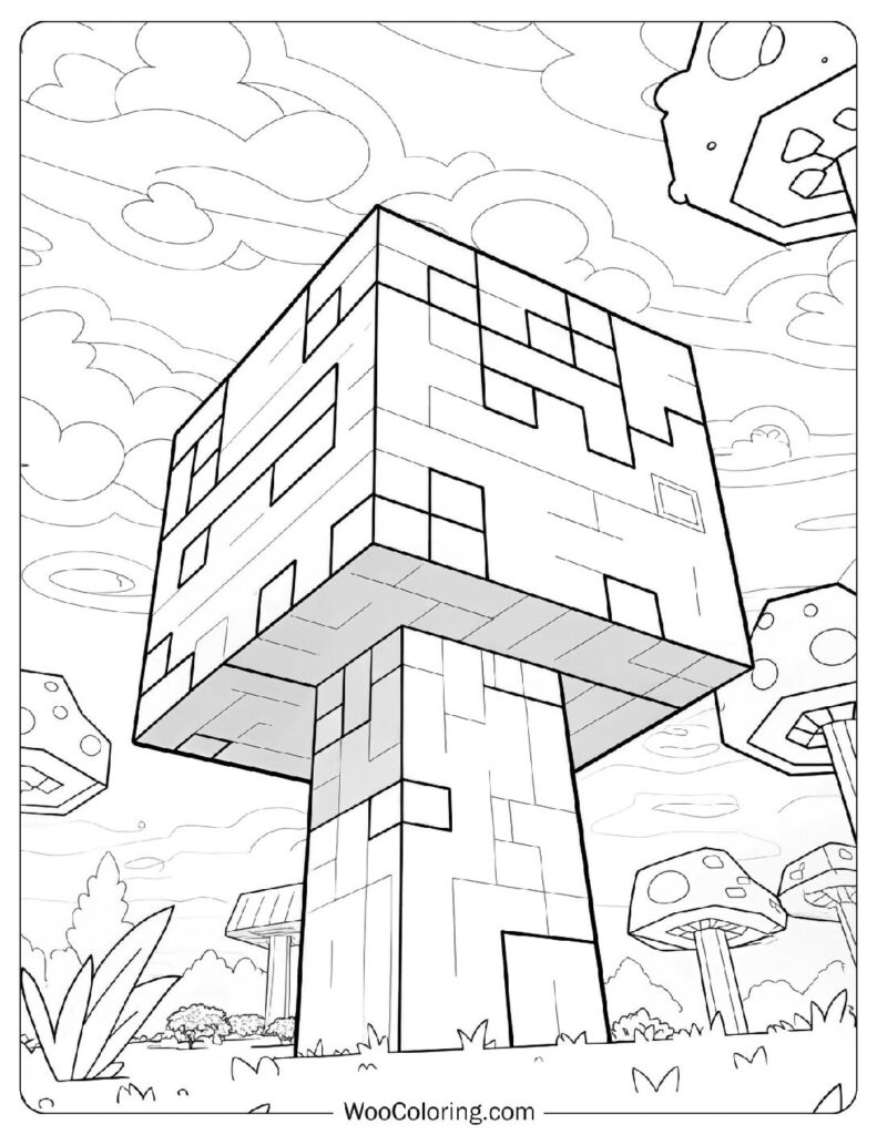 Minecraft Mooshroom Sheet To Color