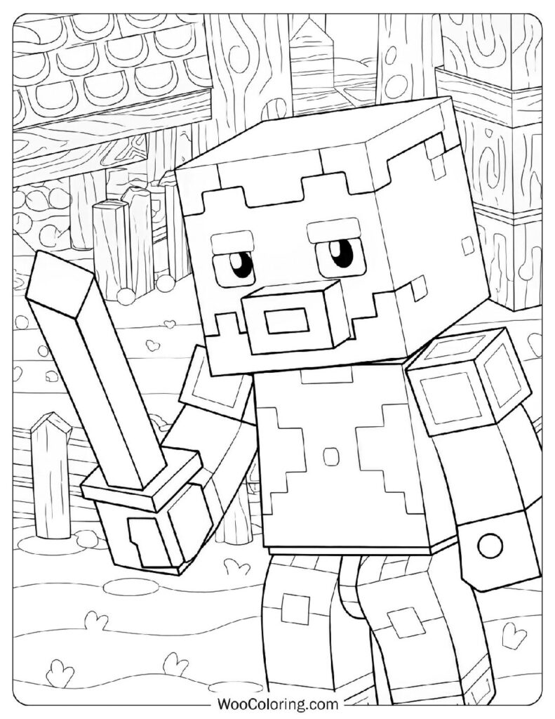 Minecraft Piglin Picture To Color