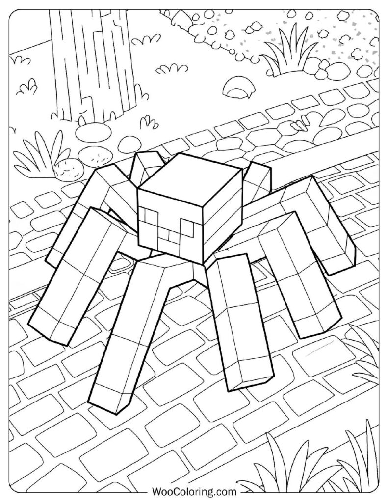 Minecraft Spider Sheet To Color