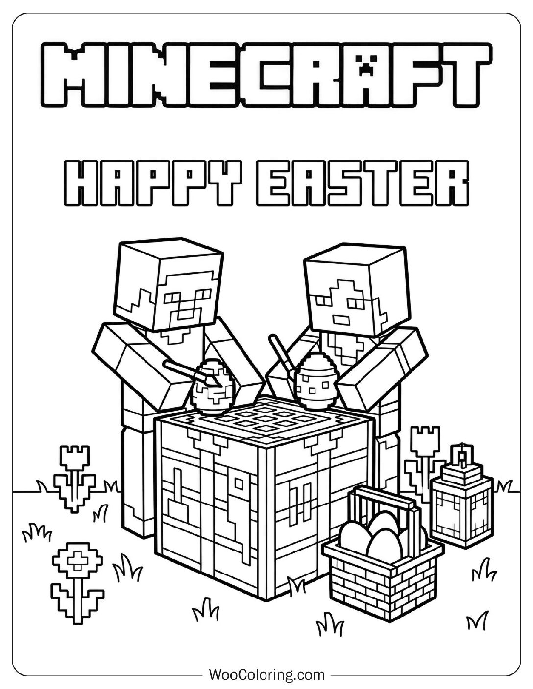 Minecraft Spring Coloring 140+ Minecraft Coloring Pages (Free Printable PDFs)