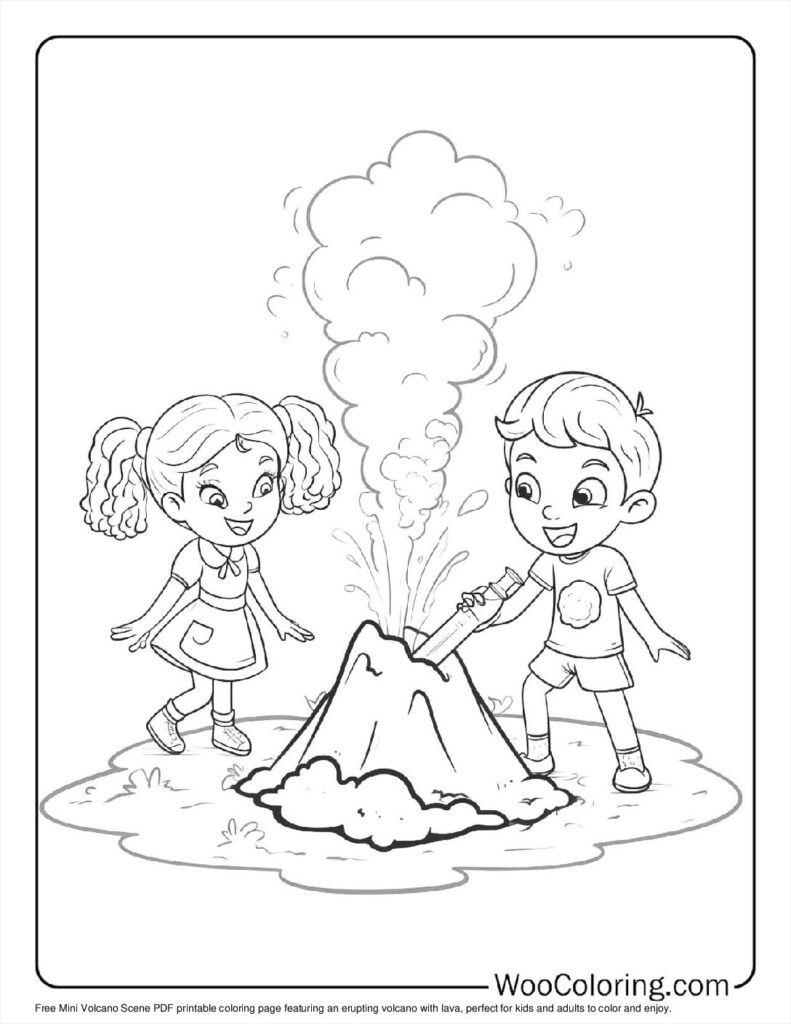100  Volcano coloring pages  Free PDF To Print  - 28