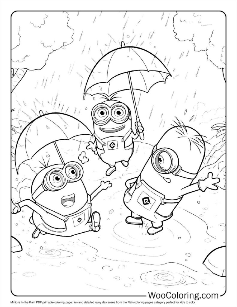 100  Rain coloring pages  Free PDF To Print  - 49