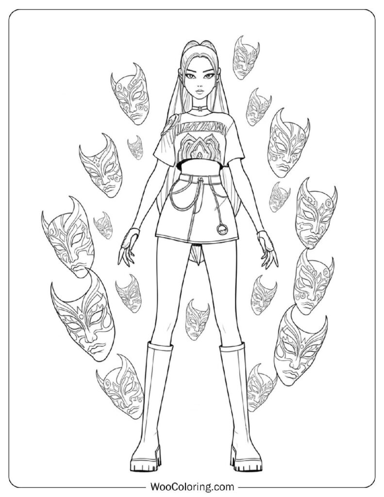 Mira lost in a world of illusions and fading light Coloring Picture