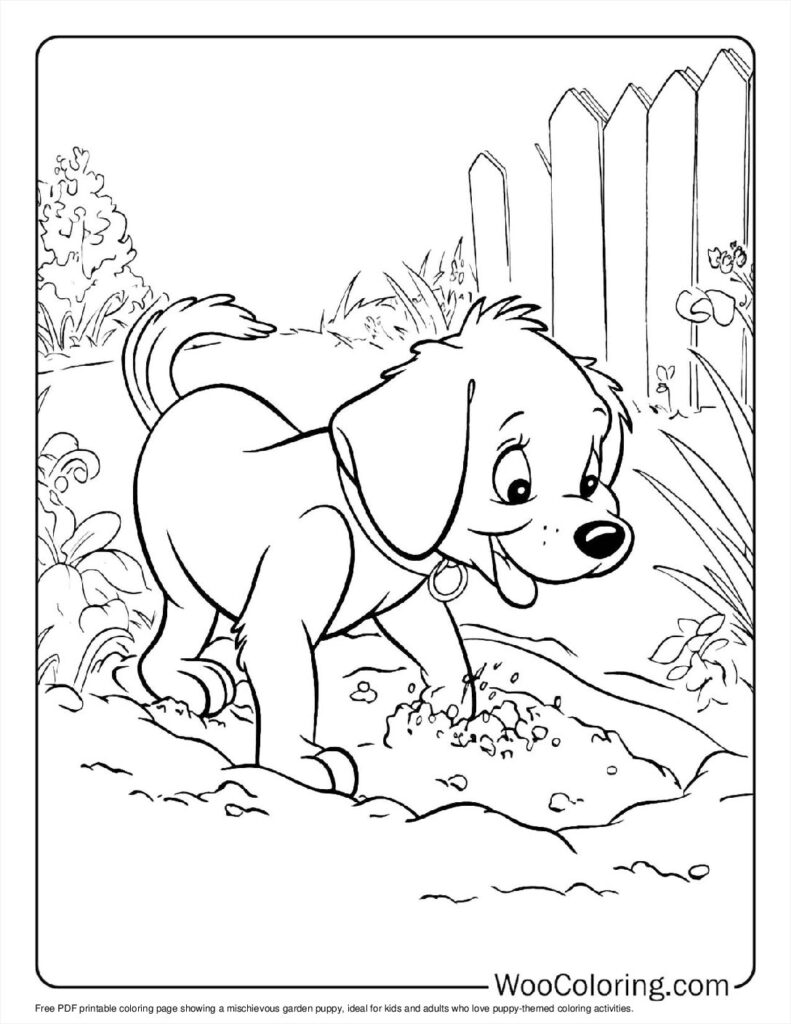 100  Puppy coloring pages  Free PDF To Print  - 97
