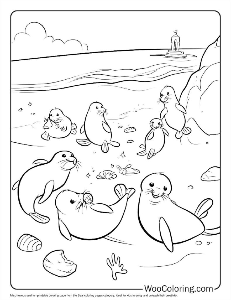100  Seal coloring pages  Free PDF To Print  - 52