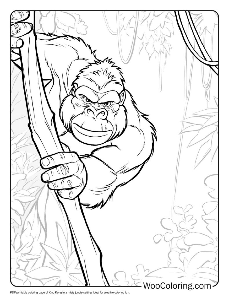 100  King Kong coloring pages  Free PDF To Print  - 40