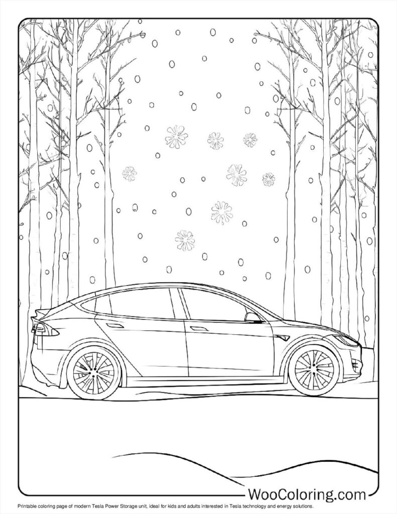 Model Y in Frost Coloring Page
