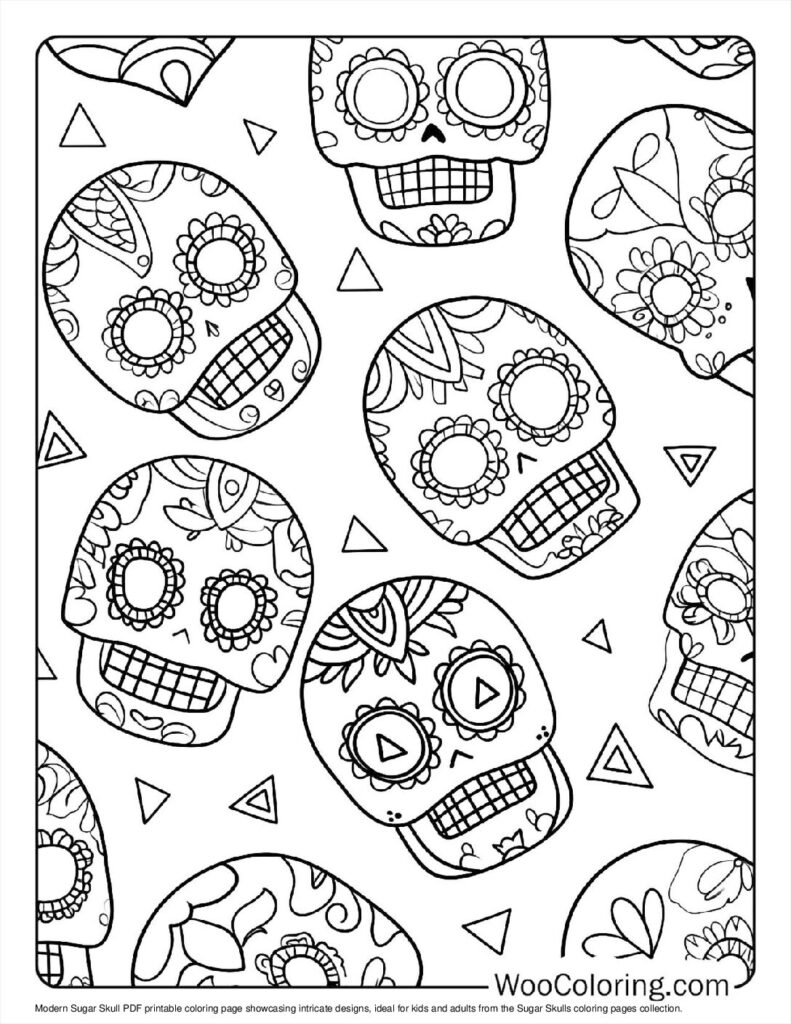 100  Sugar Skulls coloring pages  Free PDF To Print  - 17