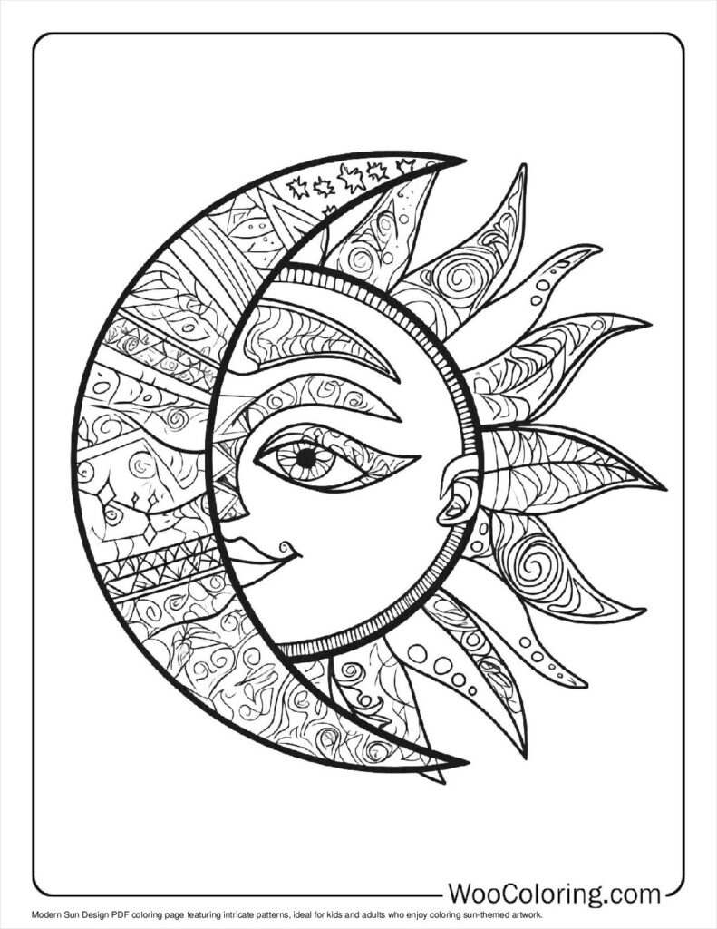 100  Sun coloring pages  Free PDF To Print  - 46
