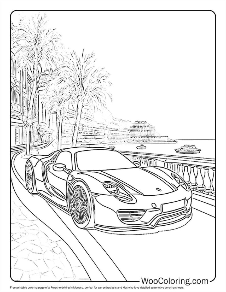 100  Porsche coloring pages  Free PDF To Print  - 48