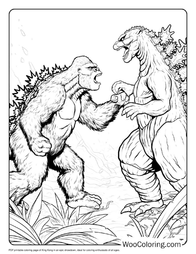 100  King Kong coloring pages  Free PDF To Print  - 49