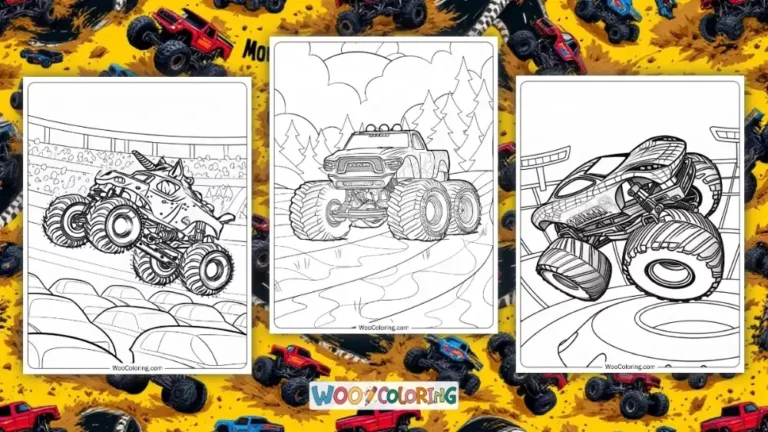 Monster Truck Coloring Pages Design Image