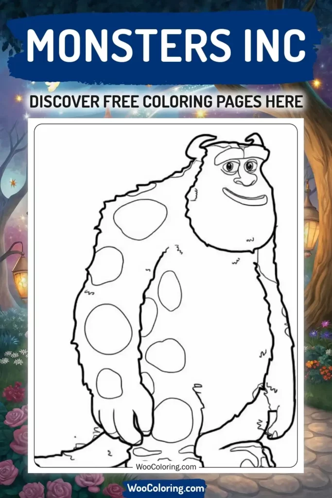 Monsters Inc coloring pages designs from Disney
