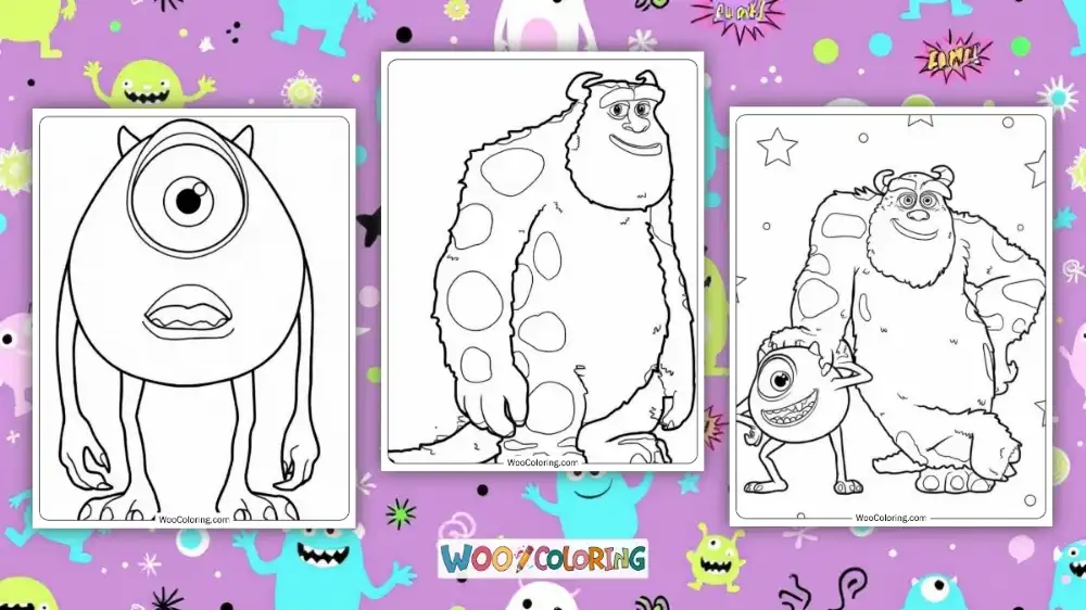 100+ Monsters Inc coloring pages (Free PDF To Print) | Woo Coloring