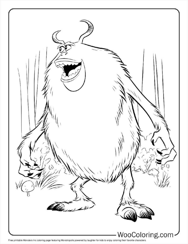 Monstropolis powered by laughter Coloring Sheet