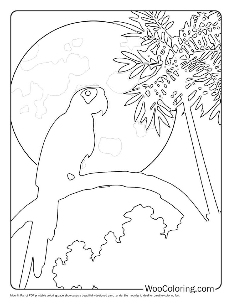 100  Parrot coloring pages  Free PDF To Print  - 8