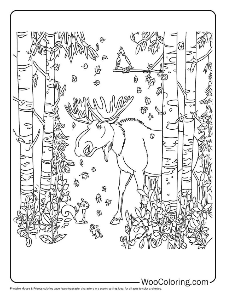 100  Moose coloring pages  Free PDF To Print  - 71
