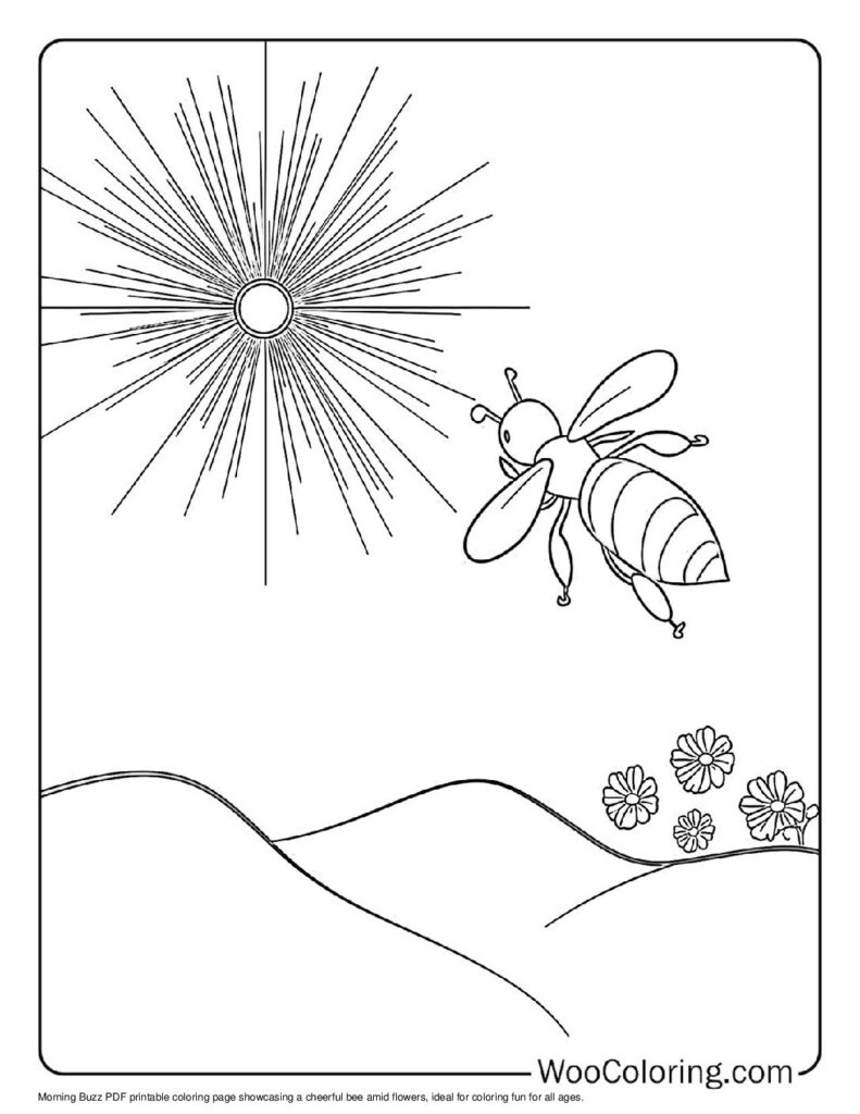 Morning Buzz Coloring Page For Kids
