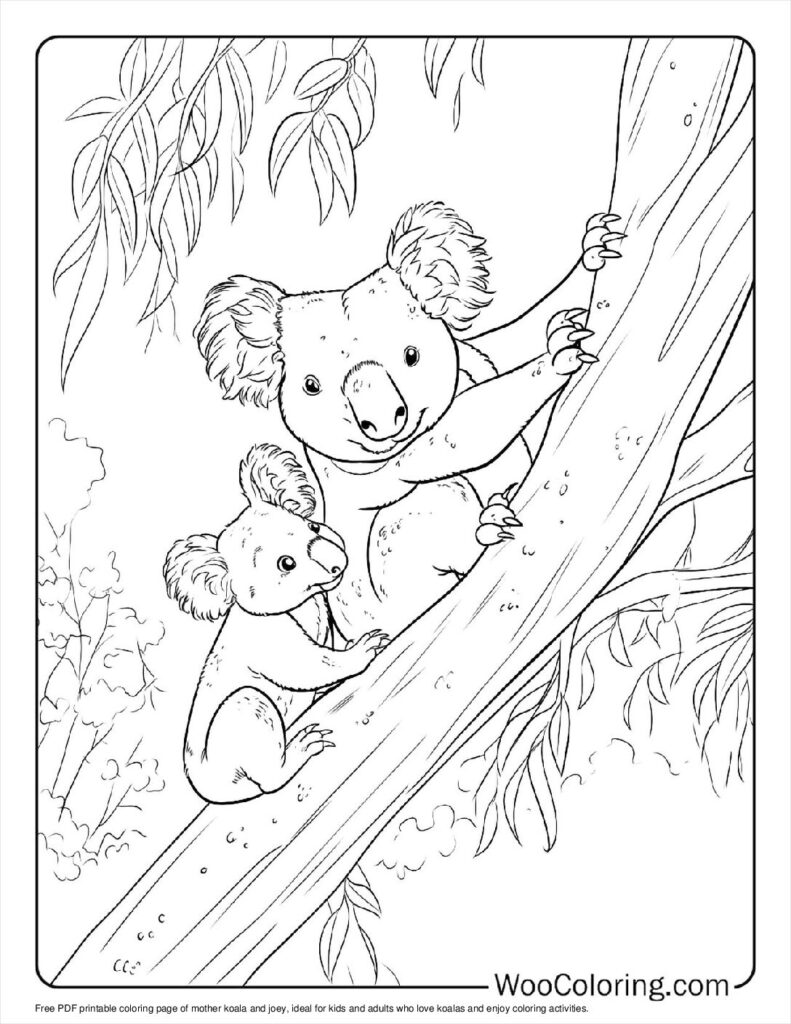 100  Koala coloring pages  Free PDF To Print  - 36