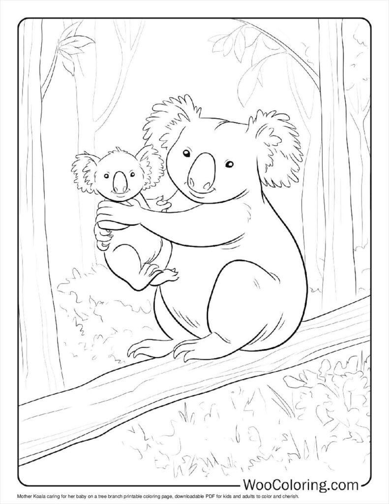100  Koala coloring pages  Free PDF To Print  - 98