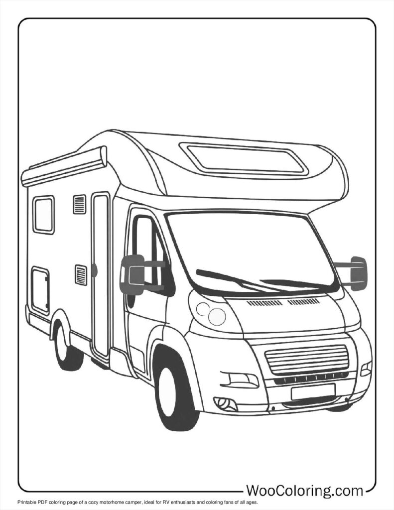 100  Camper   RV coloring pages  Free PDF To Print  - 8