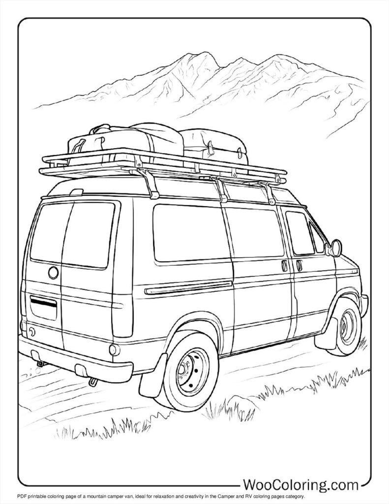 100  Camper   RV coloring pages  Free PDF To Print  - 28