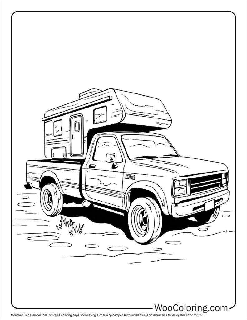 100  Camper   RV coloring pages  Free PDF To Print  - 34