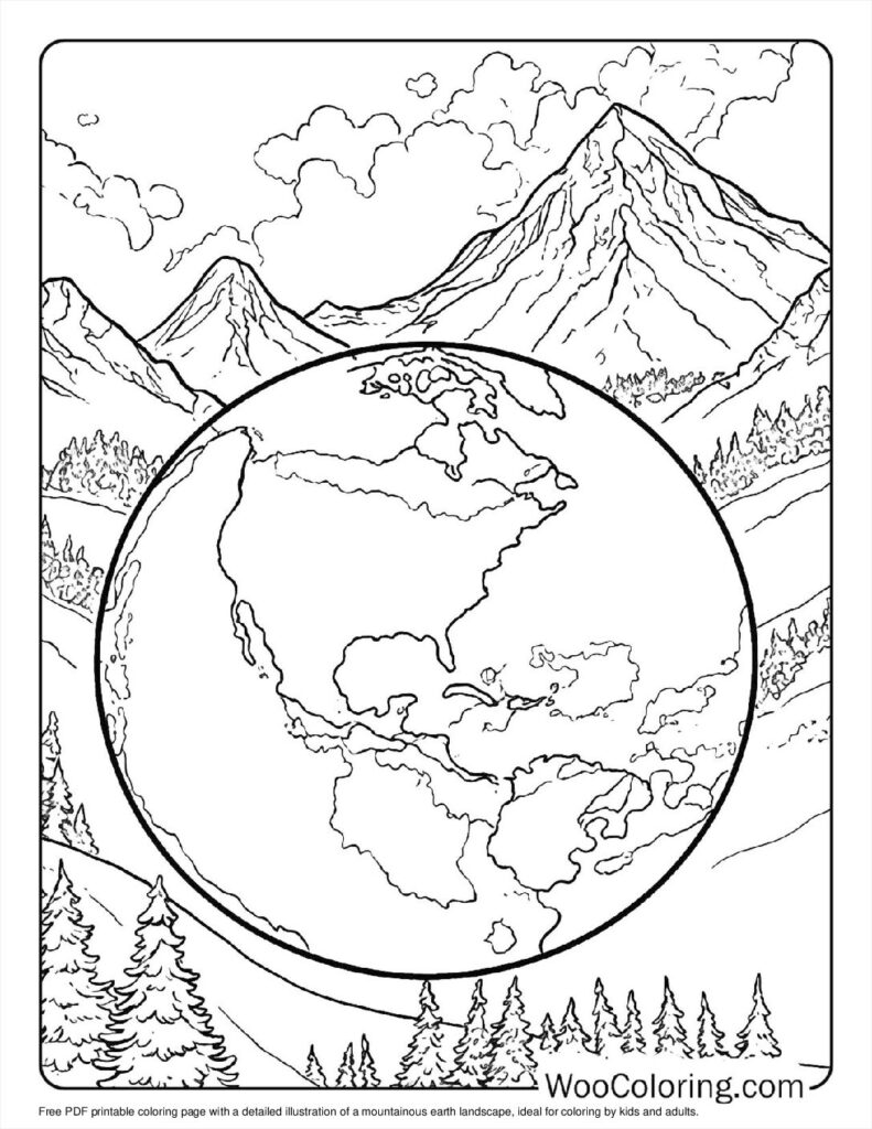 100  Earth coloring pages  Free PDF To Print  - 76