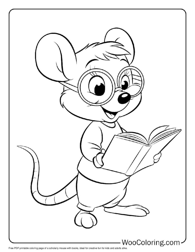 100  Mouse coloring pages  Free PDF To Print  - 4