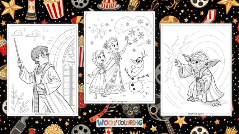 Movies Coloring Pages Design Image
