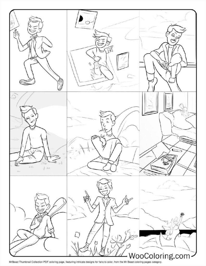 100  Mr Beast coloring pages  Free PDF To Print  - 61