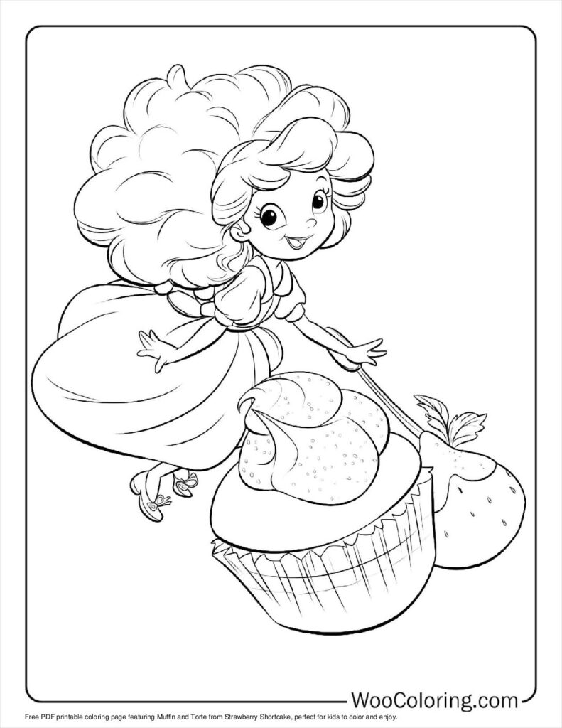 Muffin and Torte Fun Coloring Page