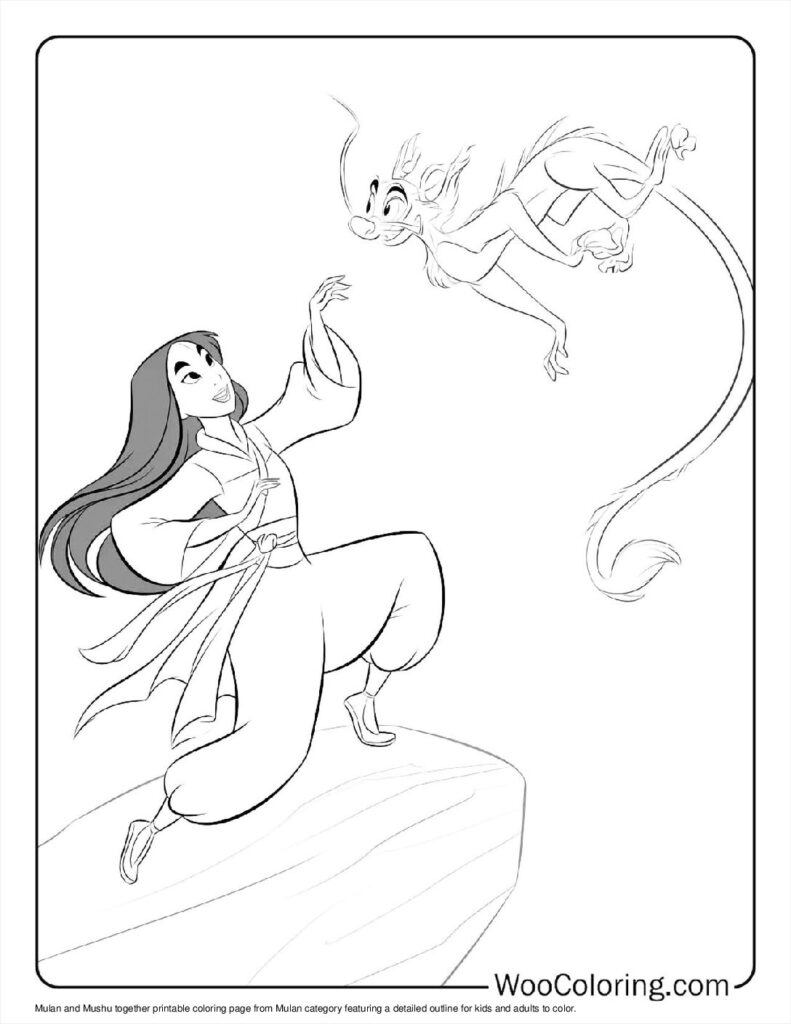Mulan and Mushu Together For Kids