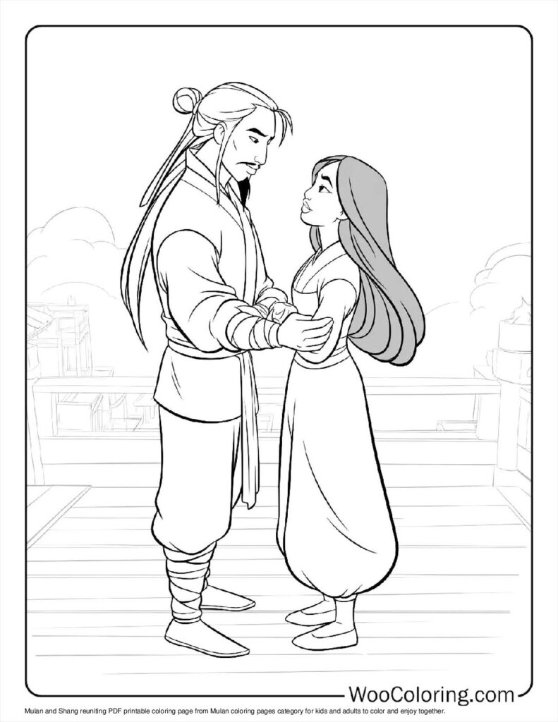 Mulan and Shang Reuniting To Color