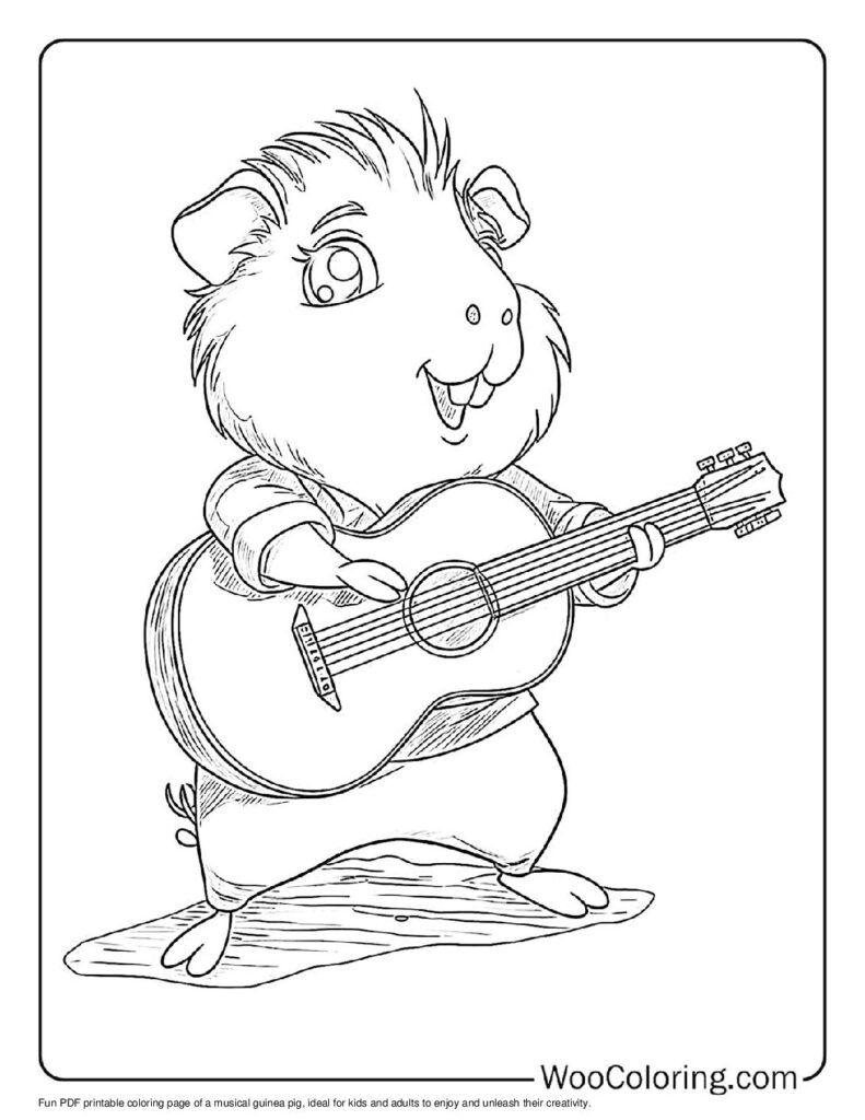 100 Guinea Pig coloring pages Free PDF To Print - 96