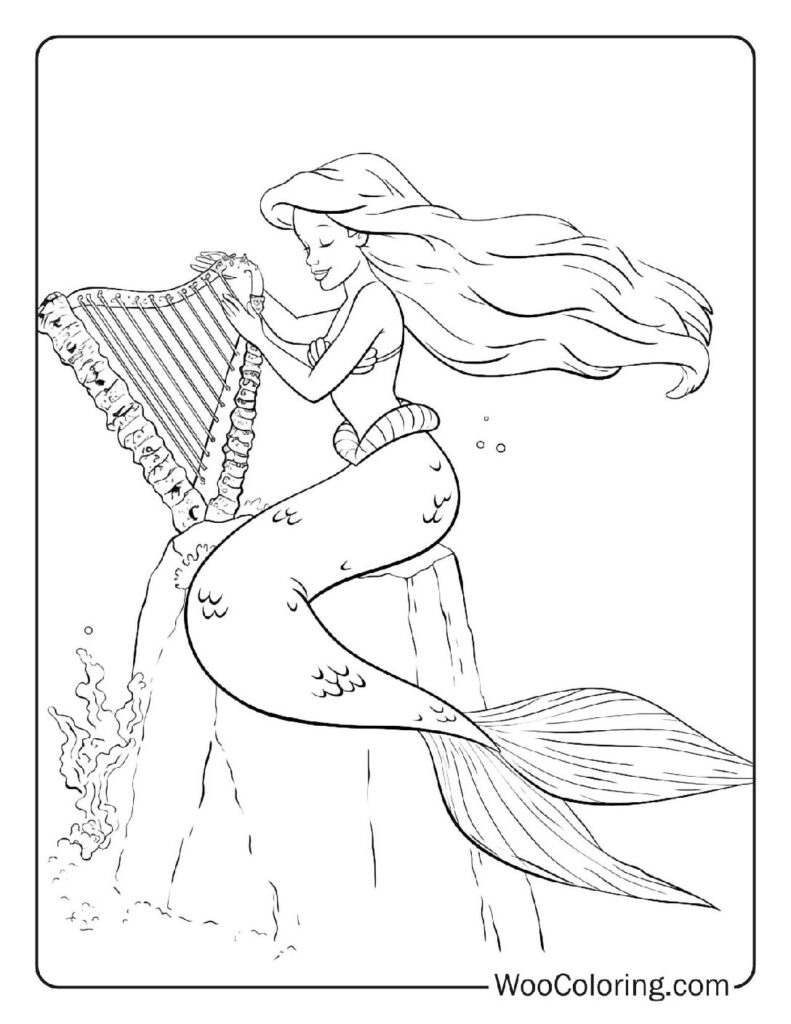 100  Mermaid coloring pages  Free PDF To Print  - 94
