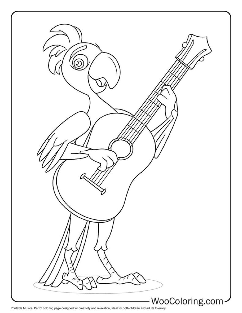 100  Parrot coloring pages  Free PDF To Print  - 42