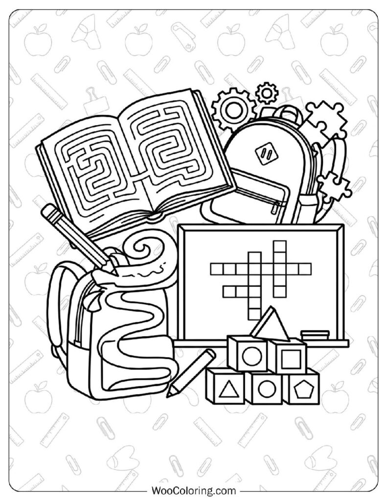 My Back to School Fun Page with Puzzles and Games